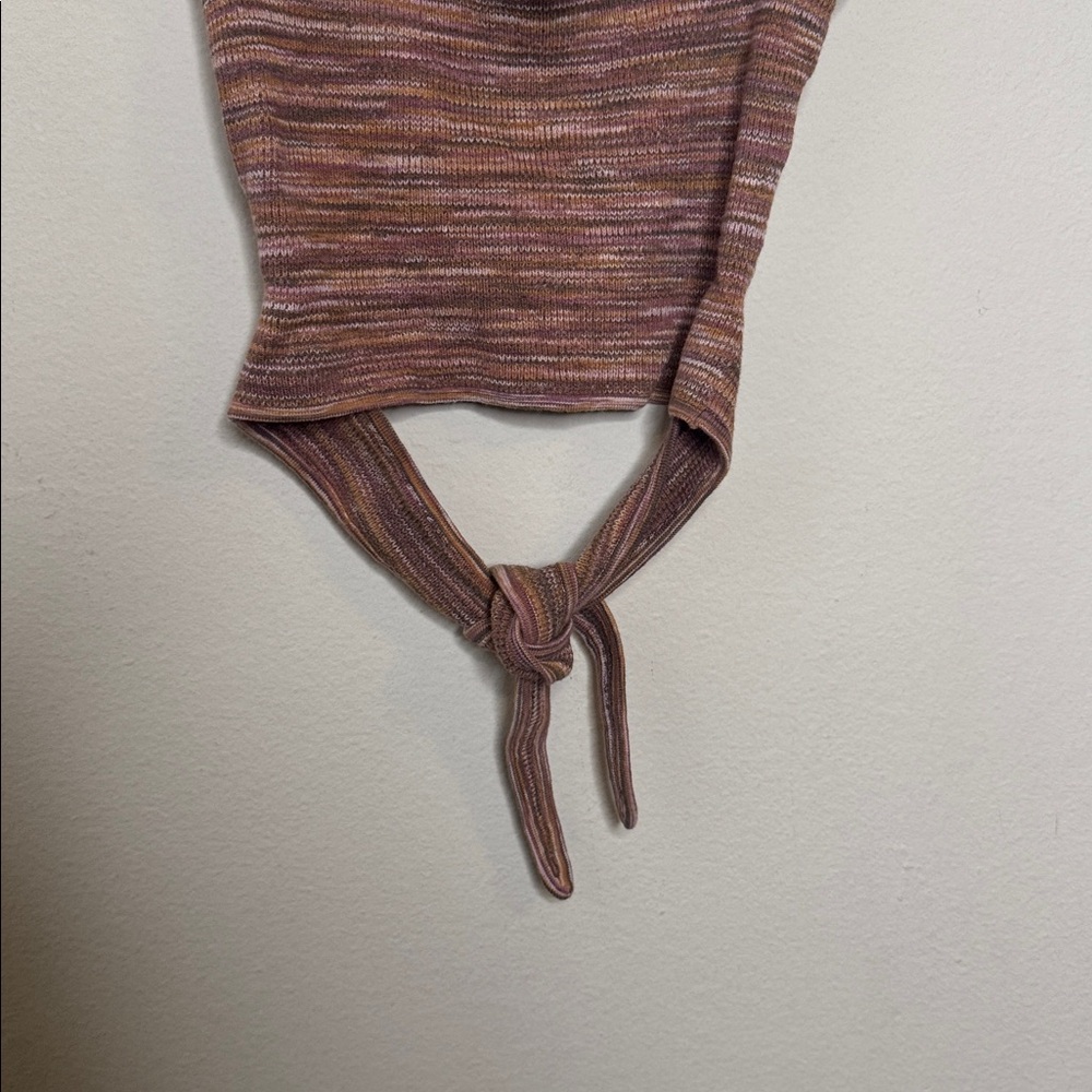 Madewell Space Dyed Tie Back Crop Sweater Tank - Picture 6 of 13